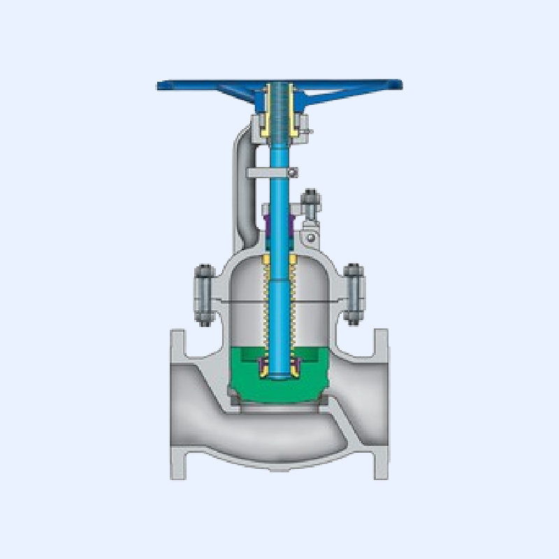 Bellows seal globe valves, hermetically-sealed y-pattern